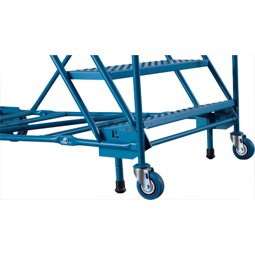 Escabeau roulant certifi&eacute; CSA avec marche verrouillable, 8 marches, Largeur de la marche 30", Hauteur de la plateforme 72", Acier Auto-Cam