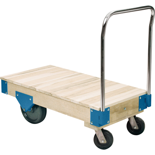 Platform Trucks - All Wood Deck Platform Trucks, 48" L x 24" W, 3000 lbs. Capacity, Nylon Casters Auto-Cam