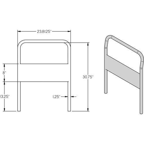 24" Chrome Handle for Platform Truck Auto-Cam