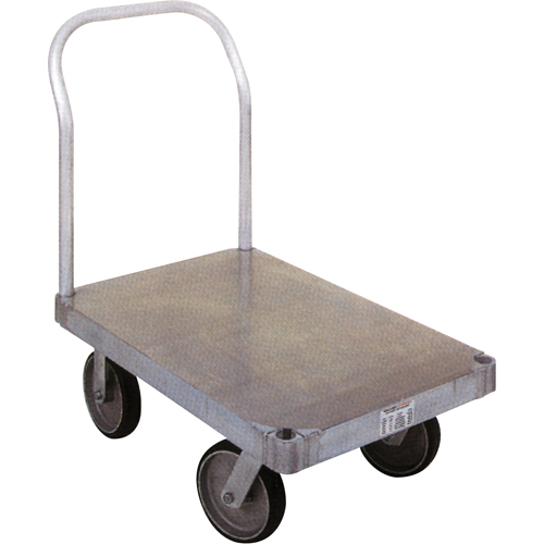 Aluminum Platform Truck, 24" W x 36" L, 2000 lbs. Cap., Rubber Wheels Auto-Cam