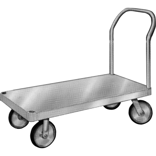 Aluminum Platform Truck, 24" W x 36" L, 2000 lbs. Cap., Rubber Wheels Auto-Cam