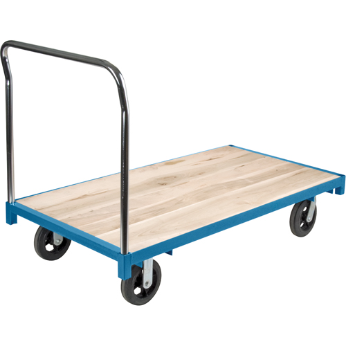 Heavy-Duty Platform Truck, 60" L x 30" W, 2000 lbs. Capacity, Rubber Casters Auto-Cam