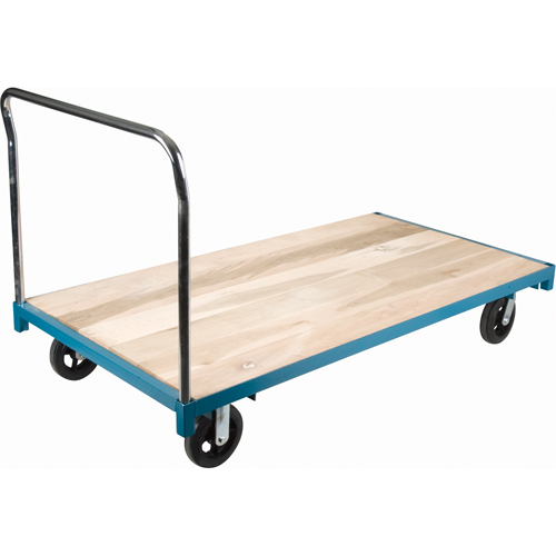 Heavy-Duty Platform Truck, 96" L x 48" W, 2000 lbs. Capacity, Rubber Casters Auto-Cam