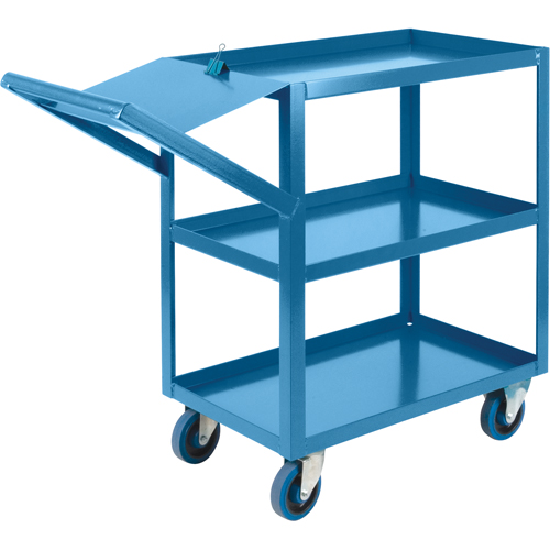 Order Picking Carts, 36" H x 18" W x 46" D, 3 Shelves, 1200 lbs. Capacity Auto-Cam