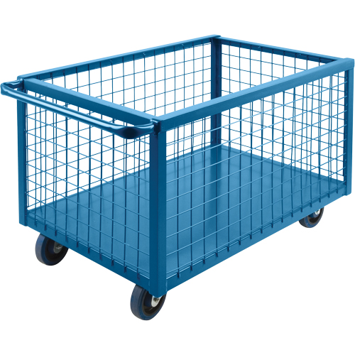 Wire Mesh Box Truck, Steel, 51" L x 24" W x 31.5" H, 16 cu. ft. Volume, 1200 lbs. Capacity Auto-Cam