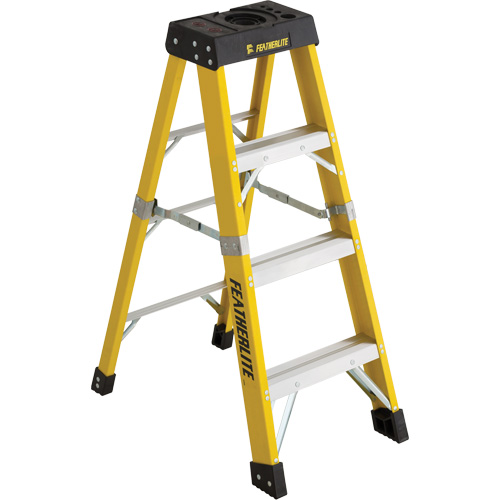Industrial Heavy-Duty Stepladders (6400 Series), 4', Fibreglass, 300 lbs. Capacity, Type 1A Auto-Cam