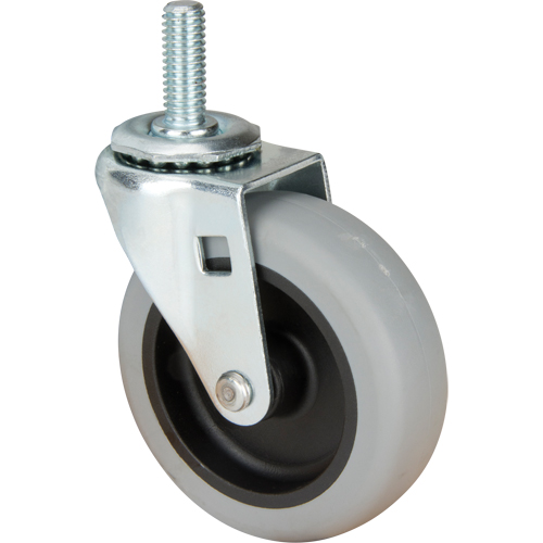 Roulette &agrave; tige, Pivotant, Diam&egrave;tre 3" (76 mm), Capacit&eacute; 80 lb (36 kg) Auto-Cam
