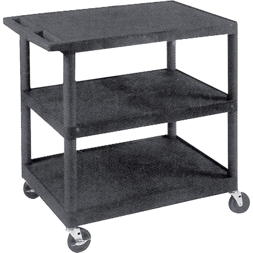 Utility Cart, 3 Tiers, 18" x 34" x 24", 400 lbs. Capacity Auto-Cam
