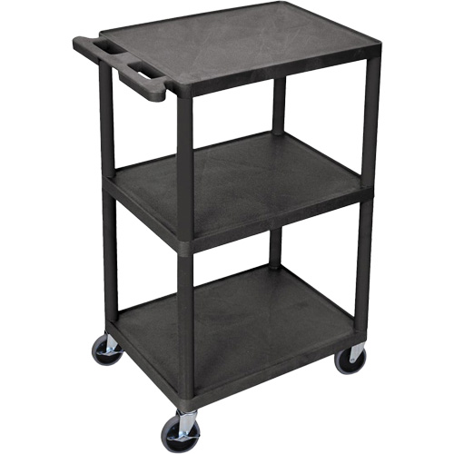 Chariot utilitaire, 3 tiers, 18" x 40" x 24", Capacit&eacute; 400 lb Auto-Cam