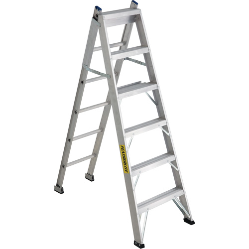 2700 Series Industrial Duty Multi-Way Ladders, 6', Aluminum, 250 lbs. Cap., ANSI 1, CSA 1 Auto-Cam