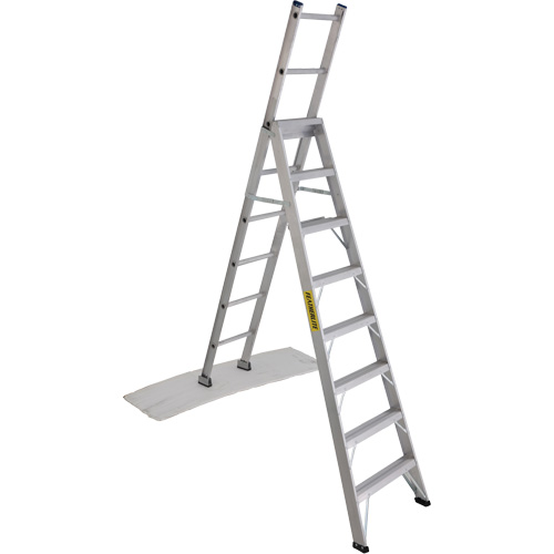 2700 Series Industrial Duty Multi-Way Ladders, 8', Aluminum, 250 lbs. Cap., ANSI 1, CSA 1 Auto-Cam