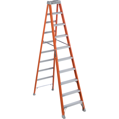 Industrial Heavy-Duty Stepladders, 10', Fibreglass, 300 lbs. Capacity, Type 1A Auto-Cam