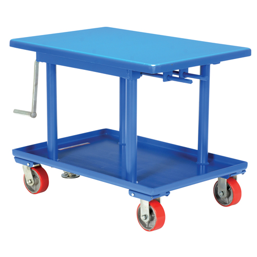 Hydraulic Lift Table, 24" L x 36" W, Steel, 2000 lbs. Capacity Auto-Cam