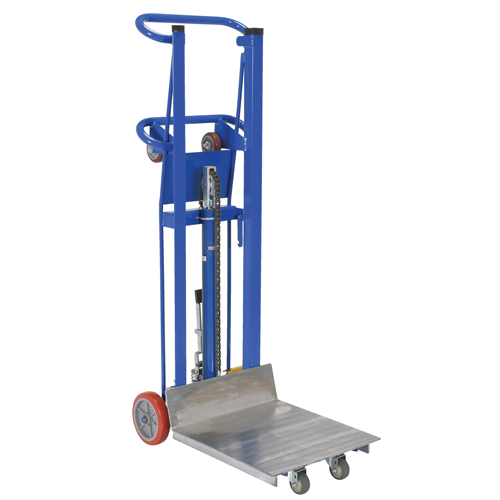 Hydra Lift Platform Stacker, Foot Pump Operated, 750 lbs. Capacity, 52" Max Lift Auto-Cam