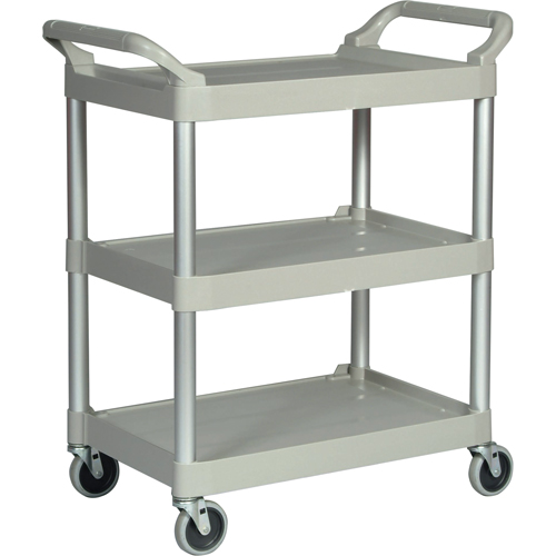 Light-Duty Utility Cart, 3 Tiers, 19" x 38" x 34", 200 lbs. Capacity Auto-Cam