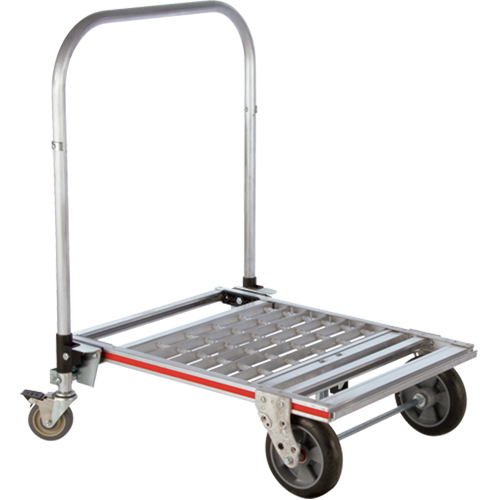 Four Wheel Folding Platform Truck, Aluminum, 750 lbs., 31" L x 23-1/4" W, 39" High Auto-Cam