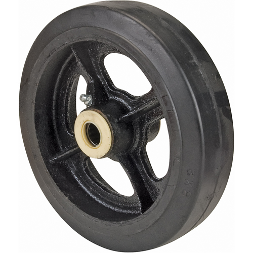 Roues en caoutchouc, 8" (203 mm) dia. x 2" (51 mm) la, Capacit&eacute; de 600 lb (272 kg) Auto-Cam
