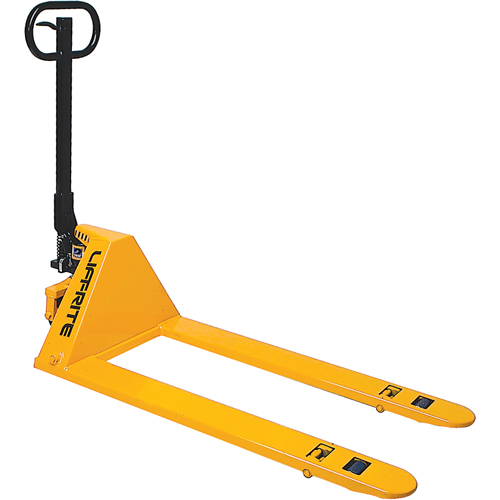 Low Profile Hydraulic Pallet Trucks, 48" L x 20.5" W, 5000 lbs. Cap. Auto-Cam