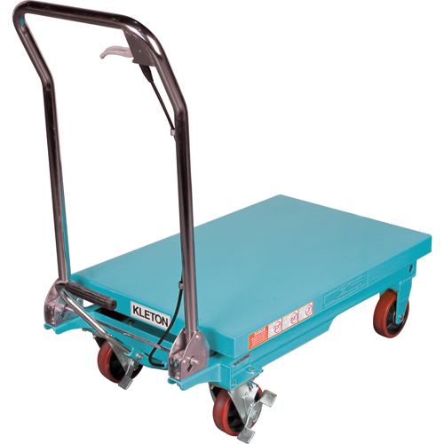 Heavy-Duty Hydraulic Scissor Lift Table, 32" L x 19-3/4" W, Steel, 660 lbs. Capacity Auto-Cam