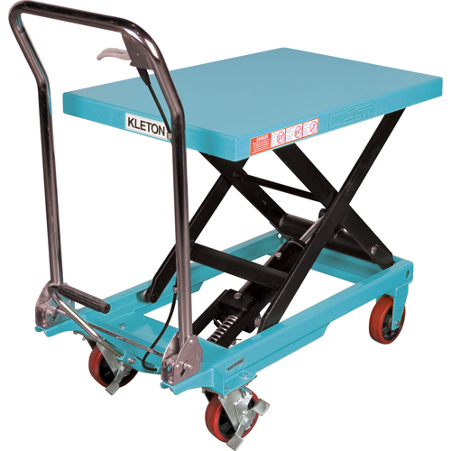 Heavy-Duty Hydraulic Scissor Lift Table, 32" L x 19-3/4" W, Steel, 660 lbs. Capacity Auto-Cam