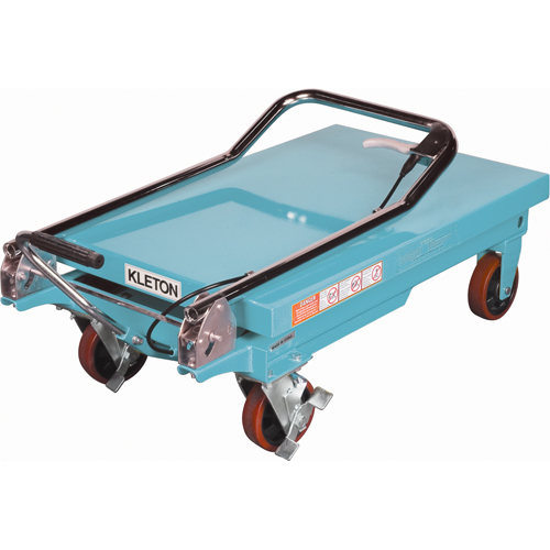 Heavy-Duty Hydraulic Scissor Lift Table, 32" L x 19-3/4" W, Steel, 660 lbs. Capacity Auto-Cam