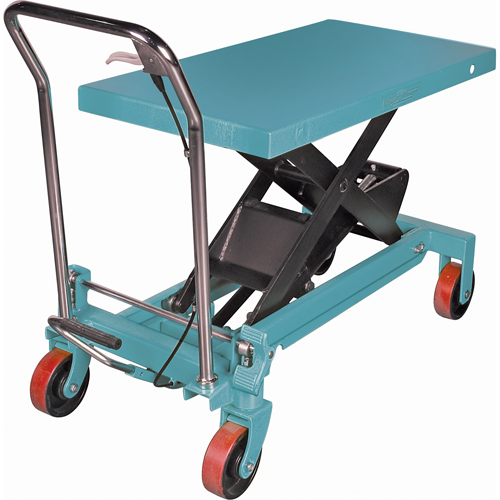 Heavy-Duty Hydraulic Scissor Lift Table, 39-3/8" L x 20-1/8" W, Steel, 1650 lbs. Capacity Auto-Cam