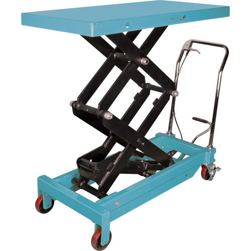 Heavy-Duty Hydraulic Scissor Lift Table, 48" L x 24" W, Steel, 1545 lbs. Capacity Auto-Cam