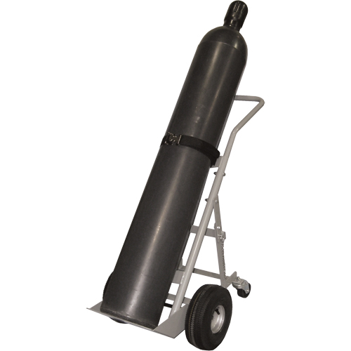 Chariots &agrave; quatre roues pour bouteilles, Roues Pneumatique, Base de 10" la x 8" lo, 1000 lb Auto-Cam