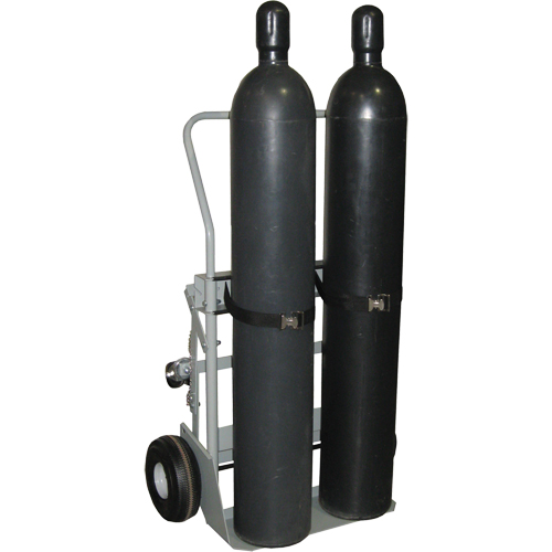 Chariots &agrave; quatre roues pour bouteilles, Roues Pneumatique, Base de 28" la x 6" lo, 1000 lb Auto-Cam