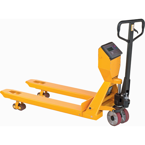 Digital Scale Pallet Truck, 47.5" L x 22" W, 5000 lbs. Cap. Auto-Cam