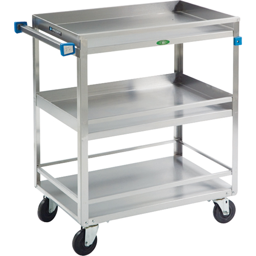 Guard Rail Carts, 3 Tiers, 19" W x 34-3/4" H x 31" D, 500 lbs. Capacity Auto-Cam