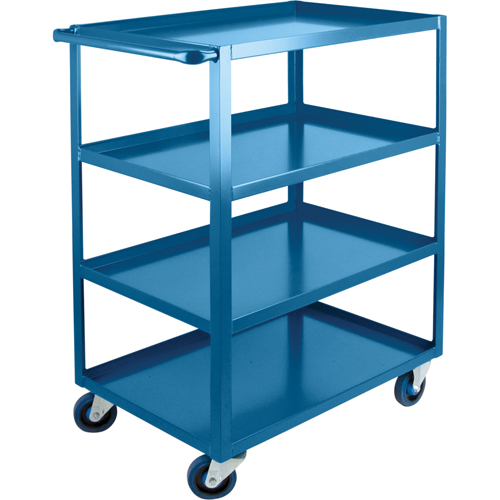 Heavy-Duty Shelf Carts, 4 Tiers, 24" W x 48" H x 39" D, 1200 lbs. Capacity Auto-Cam