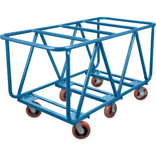 Flat Bed Lumber Cart, 60" x 30" x 33", 2500 lbs. Capacity Auto-Cam