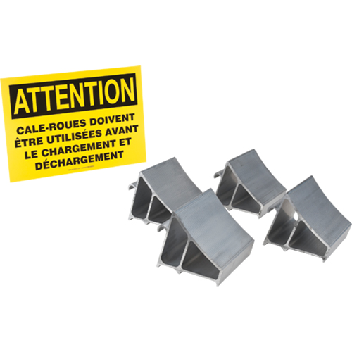 Aluminum Wheel Chock Kit, 7" W x 6" D x 6" H Auto-Cam