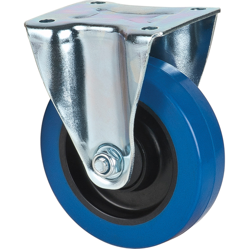 Blue Caster, Rigid, 5" (127 mm), Rubber, 400 lbs. (181 kg.) Auto-Cam