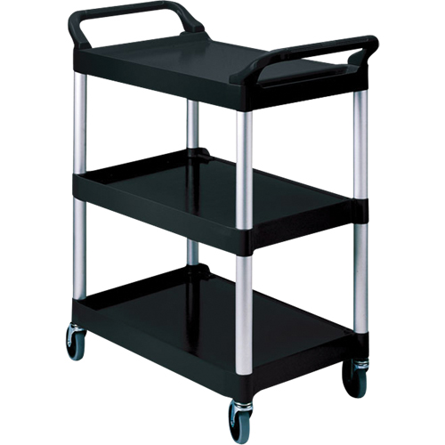 Service Cart, 3 Tiers, 19" x 38" x 34", 200 lbs. Capacity Auto-Cam