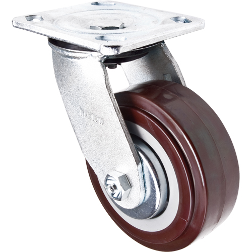 Roulette, Pivotant, 5" (127 mm), Polyur&eacute;thane, 650 lb (294 kg) Auto-Cam