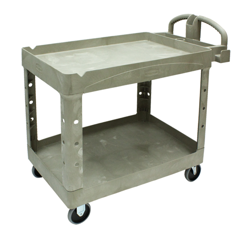 Heavy Duty Utility Cart - 4520-88, 2 Tiers, 25-1/4" x 39" x 44", 500 lbs. Capacity Auto-Cam