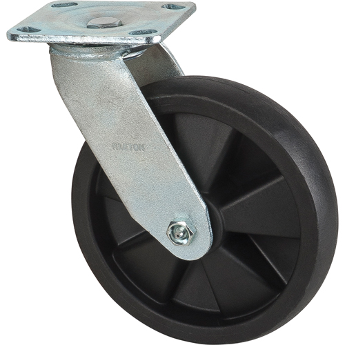 Roulettes haute temp&eacute;rature, Pivotant, 8" (203,2 mm), Nylon, 1000 lb (453 kg) Auto-Cam