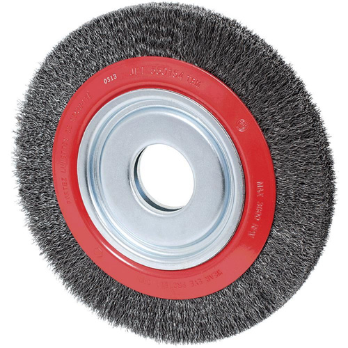101C-2M Crimped Wire Wheel, 7" Dia., 0.014" Fill, 1/2" - 2" Arbor Auto-Cam