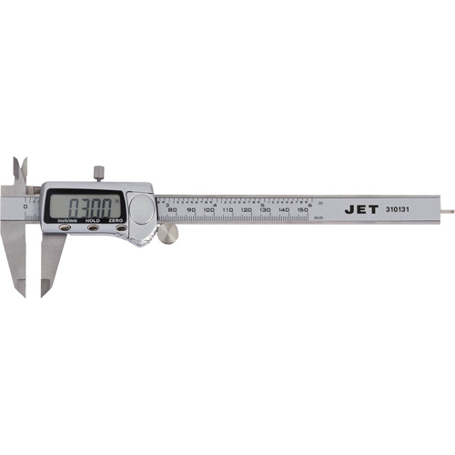 JEDC-6 Premium Digital Caliper, 0" - 6" (0 mm - 150 mm) Range Auto-Cam