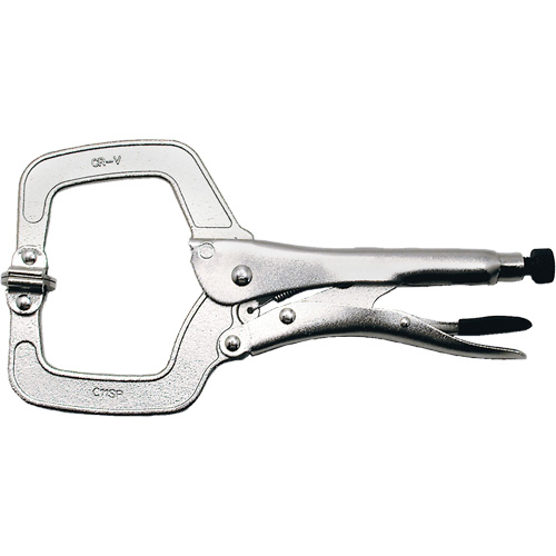 Super Heavy-Duty Locking C-Clamp with Swivel Pad, 11" (279 mm) Capacity Auto-Cam