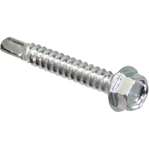Self Drill Hex Washer, 1" x 10" L, Zinc Plated Auto-Cam