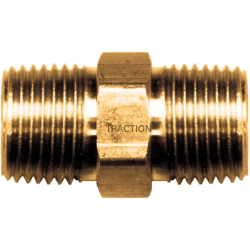 Mamelon hexagonal, Laiton, 3/8" x 1/4", NPT x NPT Auto-Cam