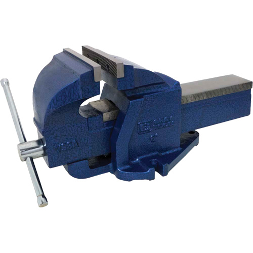 Cast Ductile Iron Bench Vise, 6" Jaw Width, 3-3/4" Throat Depth Auto-Cam