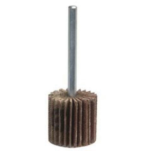 Mini Mounted Flap Wheel, Aluminum Oxide, 120 Grit, 1" x 1/2" x 1/4" Auto-Cam