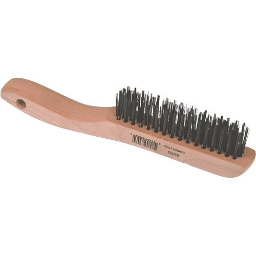Short Wire Brush, Steel, 4 x 16 Wire Rows, 10" Long Auto-Cam