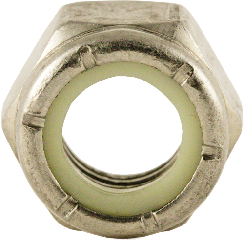 Nylon Lock Nut, 1/4" Dia., Stainless Steel, Fine Auto-Cam