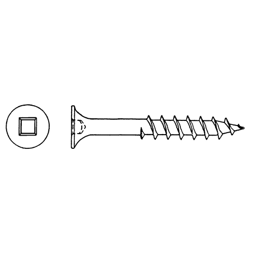 Deck Screws, #8 x 2" L, Green Auto-Cam