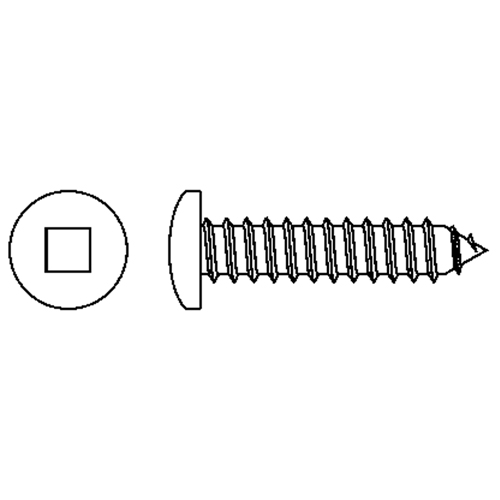Tapping Pan Head Screws, #12 x 3" L, Zinc Plated Auto-Cam